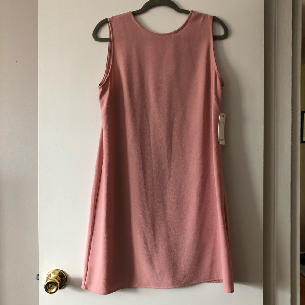 NWT Light Rose Pink Sleeveless v-back Shift Tank dress